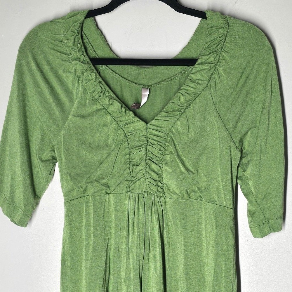 Vintage Y2K Goblincore Fairy Smocked Ruffle Babydoll Tunic Top Cielo‎ Sz S